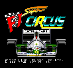 Super F1 Circus (Japan) Title Screen